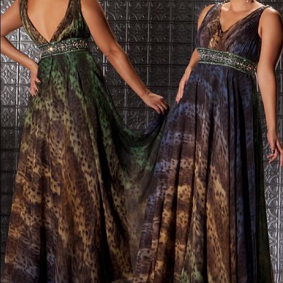 Fabulous Mac Dugal Animal Print Prom Dress! NWOT! - Picture 2 of 12